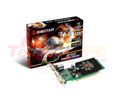 Biostar NVIDIA Geforce GT210 512MB DDR3 PCI-E VGA card
