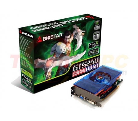 Biostar NVIDIA GTS250 512MB DDR3 PCI-E VGA card