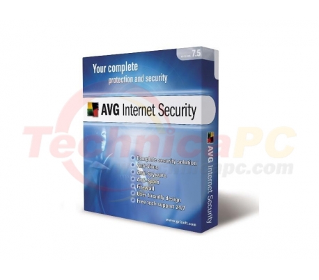 AVG Internet Security 3Users Anti Virus Software